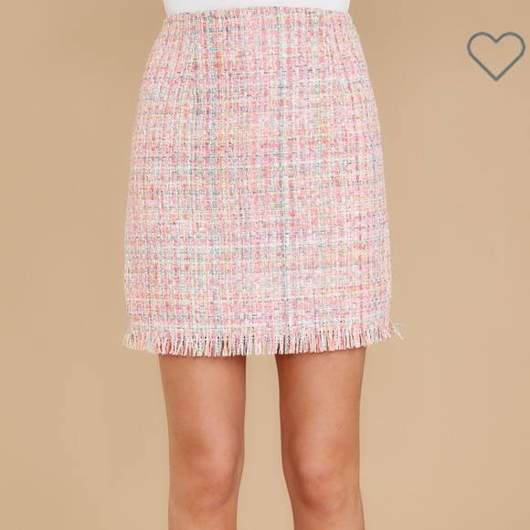NWOT Pink tweed skirt - Picture 2 of 9